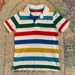Mini Boden Rainbow Pique Polo, size 6-7y